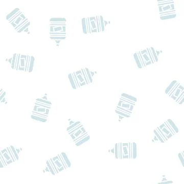 Water bottle glyph vector seamless pattern flat Stockillustratie