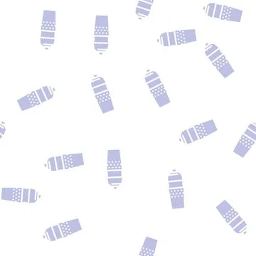Water bottle glyph vector seamless pattern Illustrazione stock