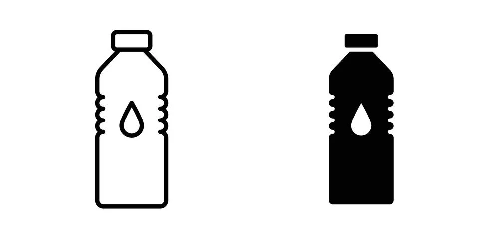 Water bottle icon for design projects and web UI Stock Illustration
