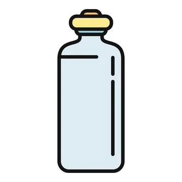 Water bottle icon for hydration and sport Illustrazione stock
