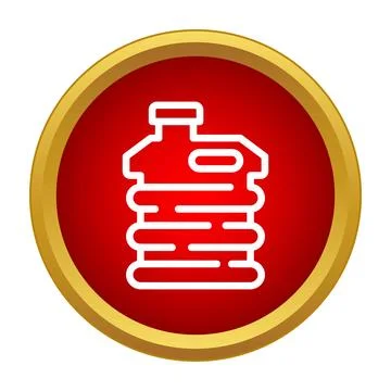 Water bottle icon representing hydration and refreshment Stock Illustration