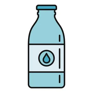 Water bottle icon representing hydration and refreshment Stock Illustration
