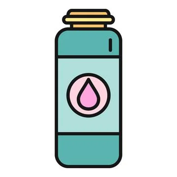 Water bottle icon representing hydration and health Stock Illustration