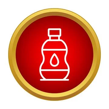 Water bottle icon showing hydration and beverage Stock Illustration