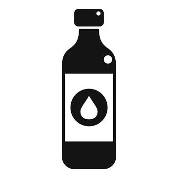 Water bottle icon simple vector. Body health 스톡 일러스트