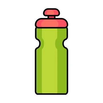 Water bottle icon symbolizing hydration, fitness, healthy lifestyle, outdoor Иллюстрация
