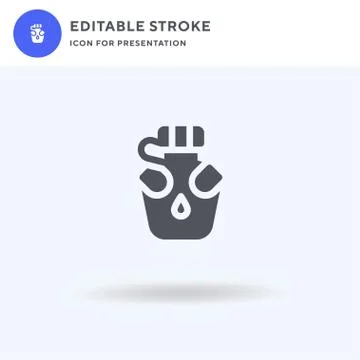 Water Bottle icon vector, filled flat sign, solid pictogram isolated on white Stock Illustration