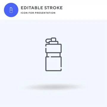 Water Bottle icon vector, filled flat sign, solid pictogram isolated on white Stock Illustration