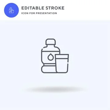 Water Bottle icon vector, filled flat sign, solid pictogram isolated on white Stock Illustration
