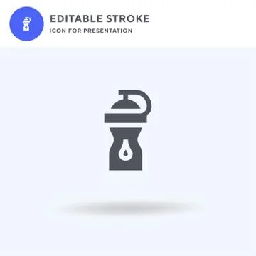 Water Bottle icon vector, filled flat sign, solid pictogram isolated on white Stock Illustration