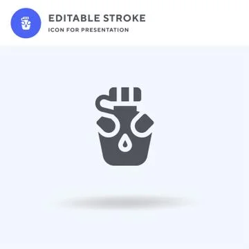 Water Bottle icon vector, filled flat sign, solid pictogram isolated on white Stock Illustration