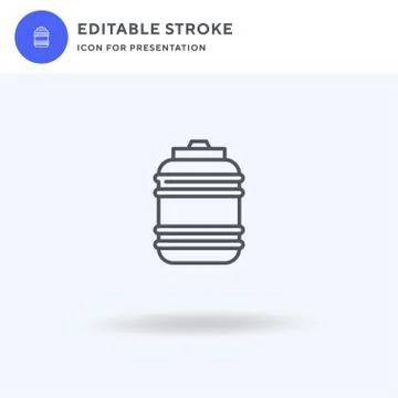 Water Bottle icon vector, filled flat sign, solid pictogram isolated on white Stock Illustration