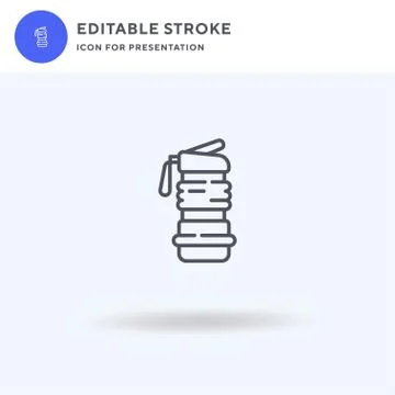 Water Bottle icon vector, filled flat sign, solid pictogram isolated on white Stock Illustration