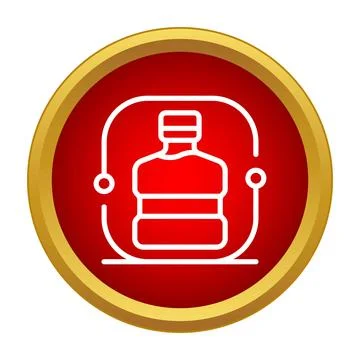 Water bottle inside a recycle loop icon イラスト素材