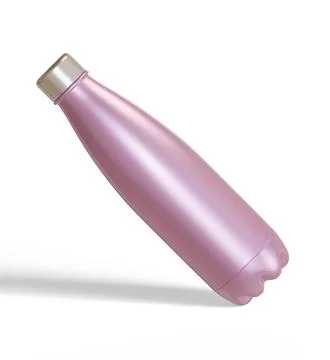 Water bottle isolated on white background rendering 3D illustration with met Ilustración de archivo