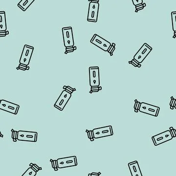 Water bottle line seamless pattern Stockillustratie