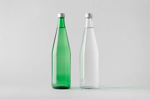 Water Bottle Mock-Up - Two Bottles Stock Photos