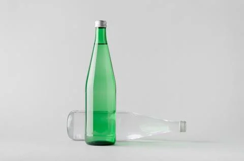 Water Bottle Mock-Up - Two Bottles Stock Photos