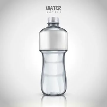 Water bottle package mockup 스톡 일러스트