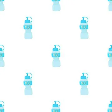 Water bottle pattern seamless vector Stock Illustration