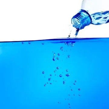 Water from bottle Stock Photos