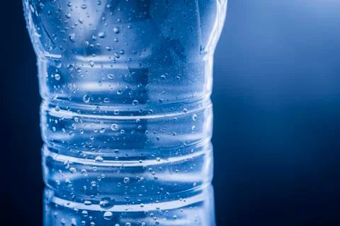 Water bottle of plastic Foto stock