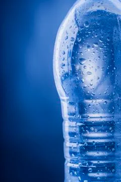 Water bottle of plastic Foto stock