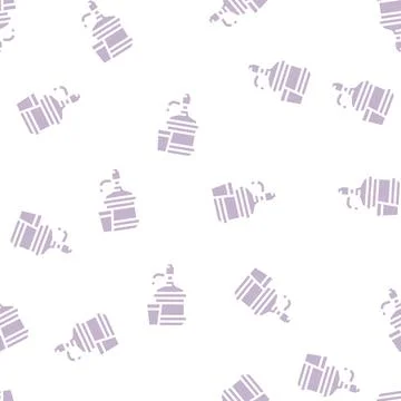 Water bottle with pump glyph vector seamless pattern Stock Illustration