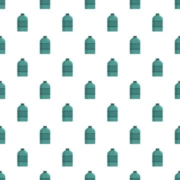 Water bottle repeating pattern for hydration concepts Stock Illustration