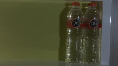 Water Bottle with RGB Light Stock Footage 242899513