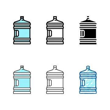 Water bottle for styles prepare coffee color icon vector Stock Illustration