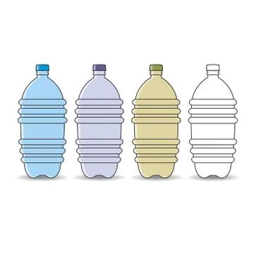 Water bottle variations Stock Illustration