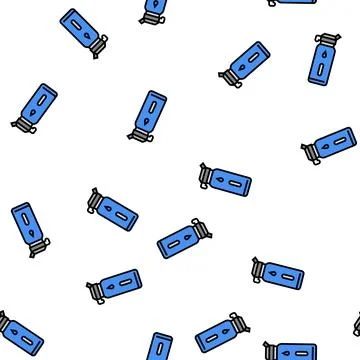 Water bottle vector seamless pattern 库存插图