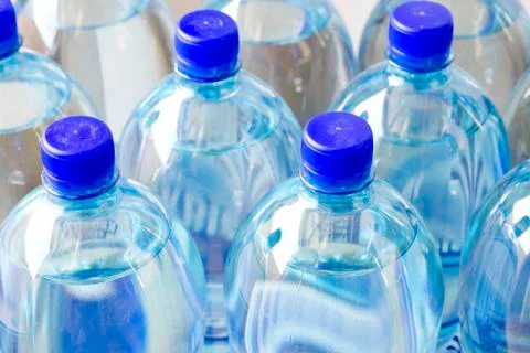 Water bottles background Stock Photos