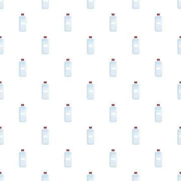Water bottles forming a repeating pattern background Stock Illustration