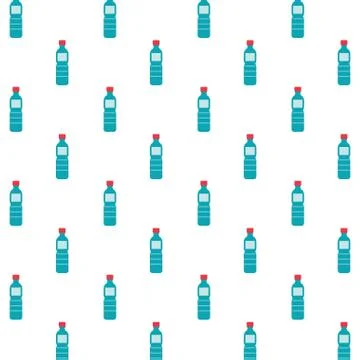Water bottles plastic pattern background Illustrazione stock