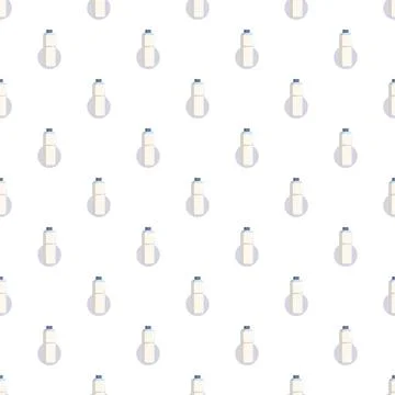 Water bottles repeating pattern for hydration concept background Stock Illustration