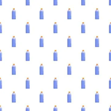 Water bottles seamless pattern for hydration concept background Stock Illustration