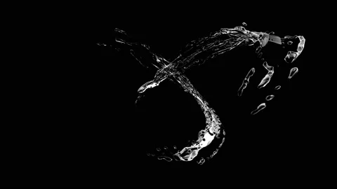 Water Bouncing and splashing. Slow motion. Stock Footage 105577024