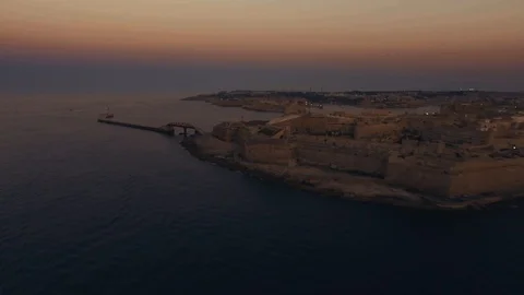 Water Bridge in Valletta, Malta Stock Footage 90733772