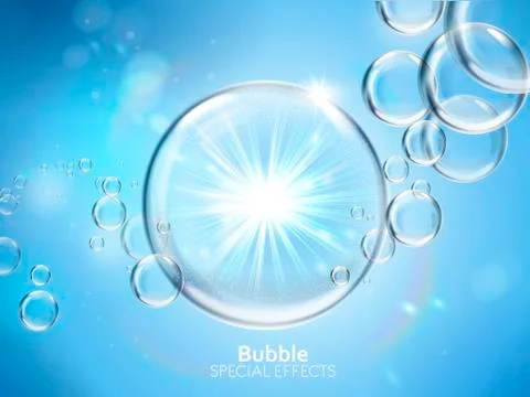 Water bubble background 스톡 일러스트