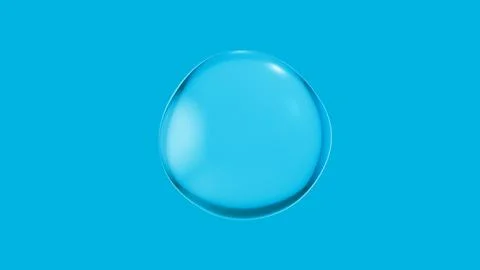 Water bubble on blue backdrop Illustrazione stock