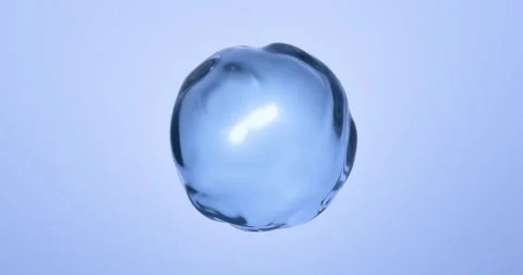 Water bubble on blue background Stock-Footage 301999985