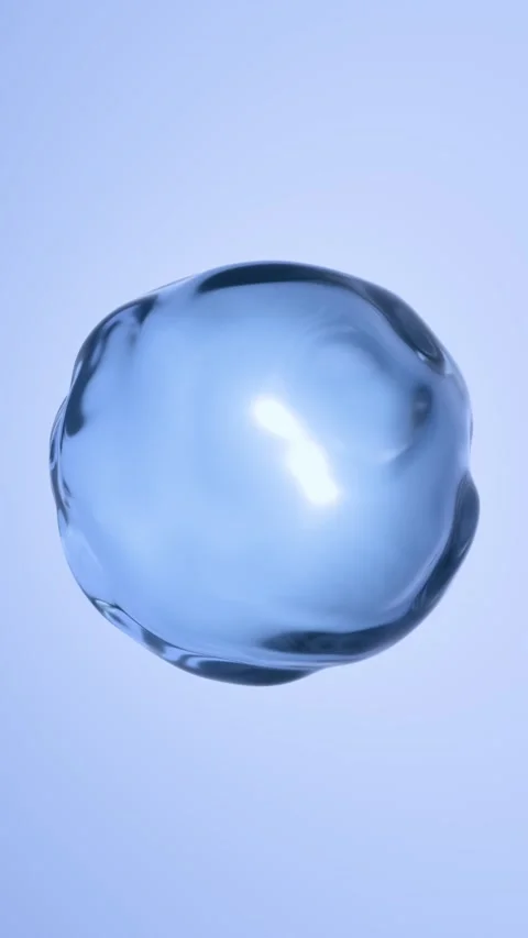 Water bubble on blue background Stock Footage 302002479