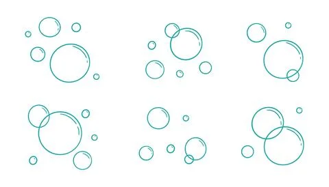 Water bubble doodle. Hand drawn Stock Illustration