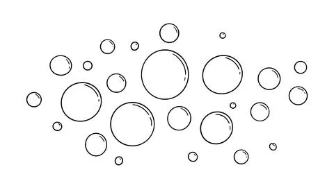 Water bubble doodle. Hand drawn Stock Illustration