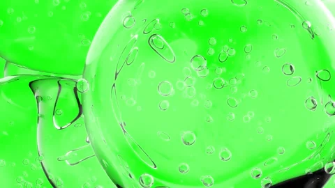 Water bubble element animation. Movement of air bubbles on Green Screen. Stock Footage 265123988