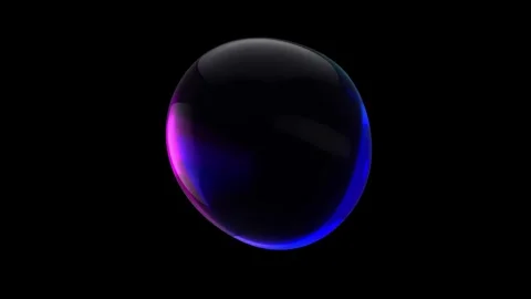 Water bubble element animation. Movement of air bubbles and RGB light. Stock Footage 265124977