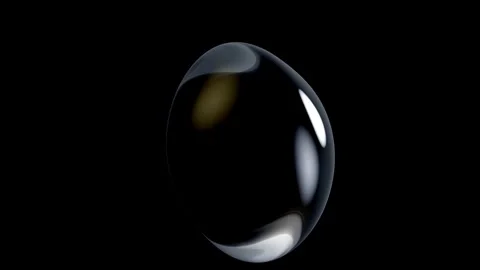 Water bubble element animation. Movement of air bubbles on black background. Stock Footage 265125040