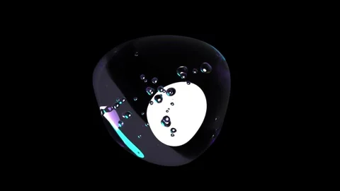Water bubble element animation. Movement of air bubbles and RGB light. Stock Footage 269455552